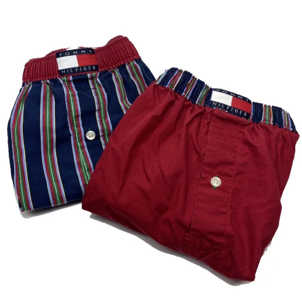 Vintage 90s Tommy Hilfiger Boxer Shorts Matching Pair